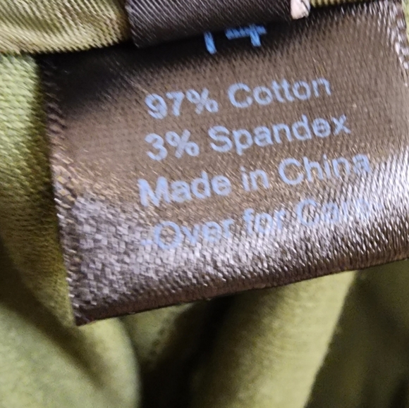 SAG HARBOR Olive Green Women's Cotton Short size 14 - Picture 5 of 9